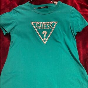 Womans guess rhinestone top